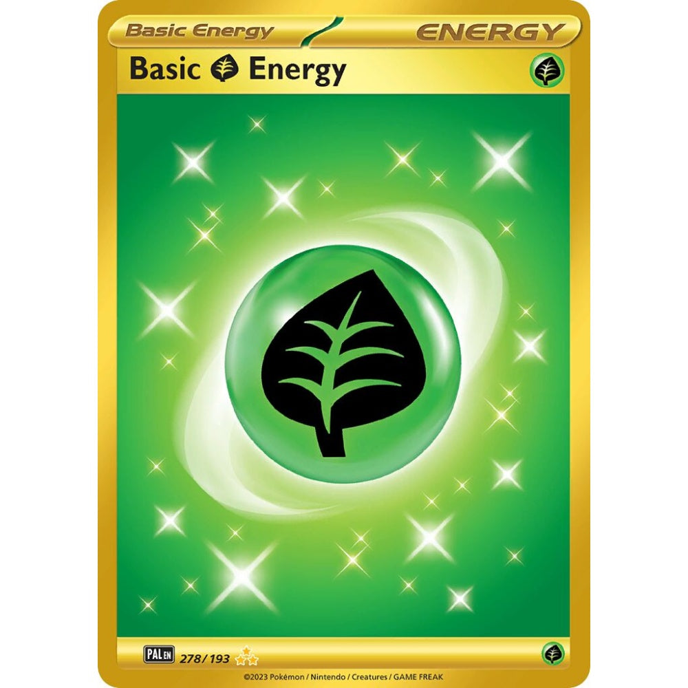 Basic Grass Energy Hyper Rare 278/193 Pokemon Card Game Paldea Evolved