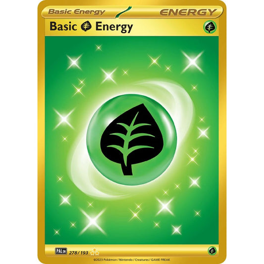 Basic Grass Energy Hyper Rare 278/193 Pokemon Card Game Paldea Evolved