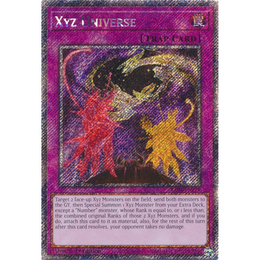 Xyz Universe RA04-EN218 QCR Quarter Century Secret Rare Yu-Gi-Oh Quarter Century Stampede in Art