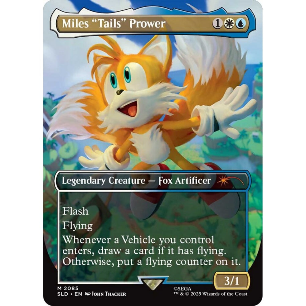 Miles "Tails" Prower mythic 2085 Magic the Gathering Secret Lair Drop
