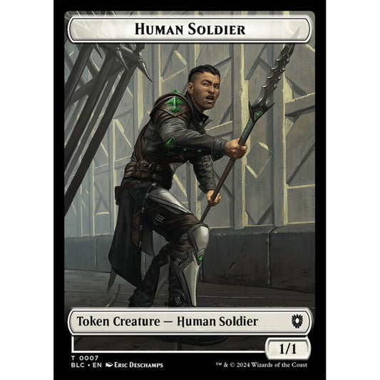 Human Soldier, 7, common, Magic: The Gathering, Bloomburrow