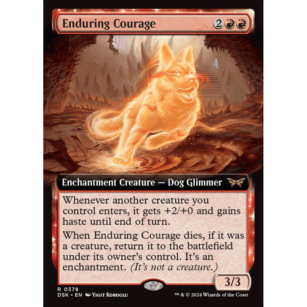 Enduring Courage, 378, rare, Magic: The Gathering, Duskmourn: House of Horror