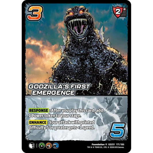 Godzilla's First Emergence GDZ01 177/186 GDZ01 Universus Godzilla: Reign of Kaiju Foundation R