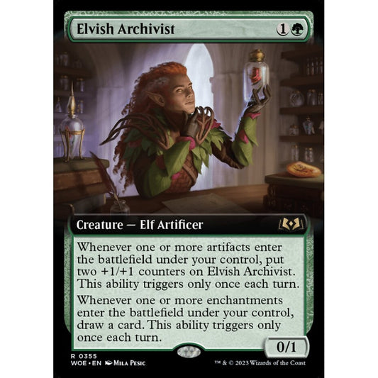 Elvish Archivist, rare, 355, Magic the Gathering, Wilds of Eldraine