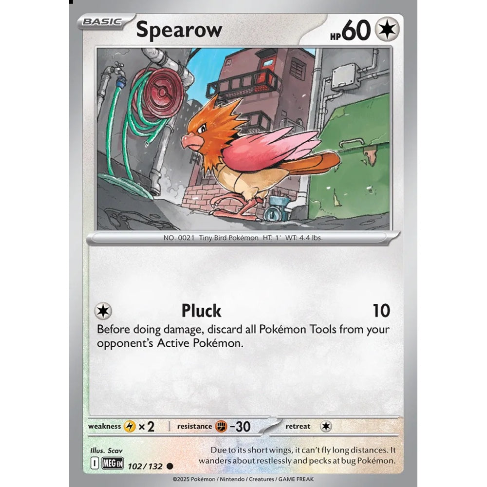 Spearow Common 102/132 Pokemon Card Game Mega Evolution