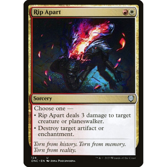 Rip Apart, uncommon, 124, Magic the Gathering, Phyrexia: All Will Be One Commander