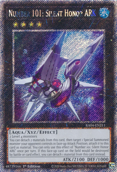 Number 101: Silent Honor ARK DUDE-EN017 Ultra Ultra Rare Yu-Gi-Oh Duel Devastator in Art