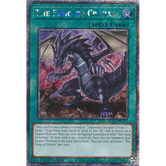 The Fang of Critias RA04-EN255 QCR Quarter Century Secret Rare Yu-Gi-Oh Quarter Century Stampede in Art