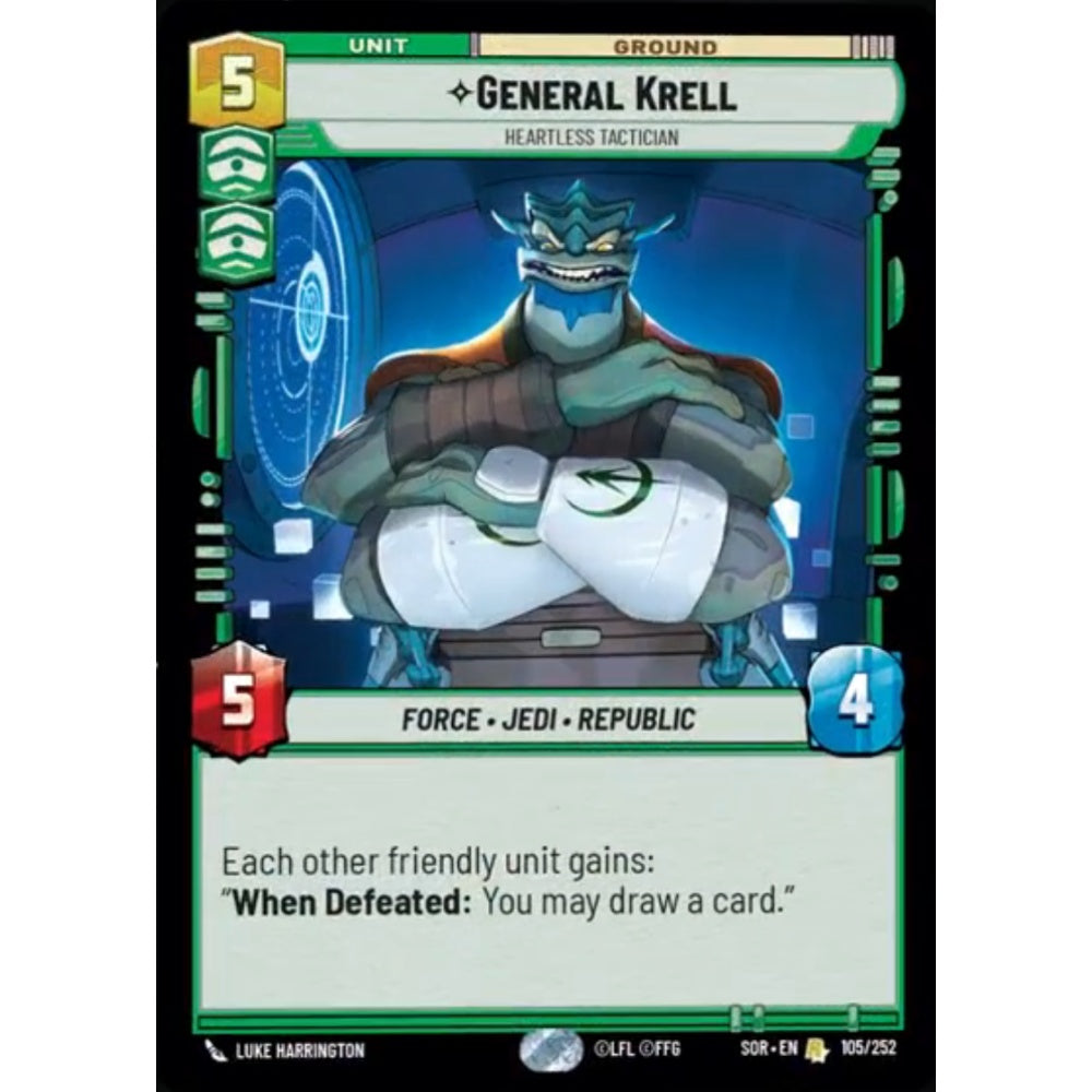 General Krell, 105, R, Star Wars Unlimited, Sparks Of Rebellion