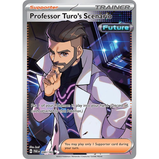 Professor Turo's Scenario Ultra Rare 240/182 Pokemon Card Game Paradox Rift