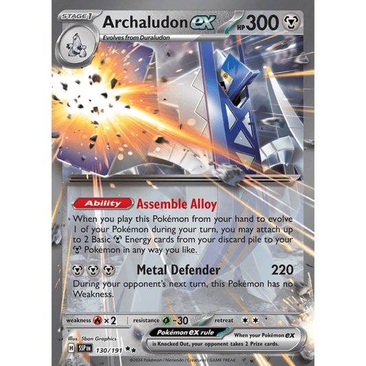 Archaludon ex Double Rare 130/191 Pokemon Card Game Surging Sparks
