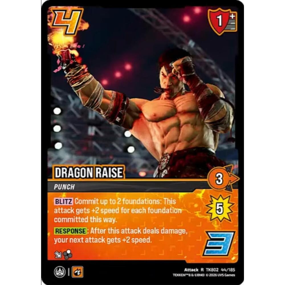 Dragon Raise 44/185 TK802 Universus Tekken 8 Attack R