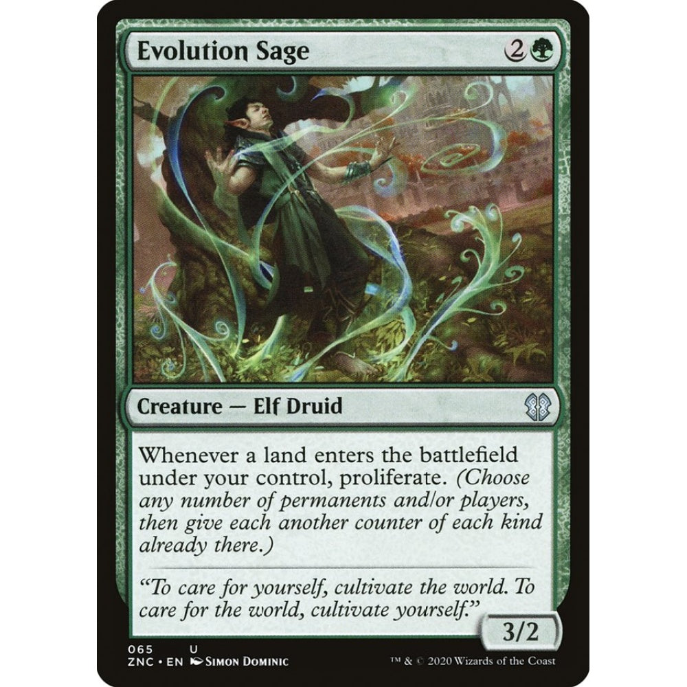 Evolution Sage uncommon 65 Magic the Gathering Zendikar Rising Commander