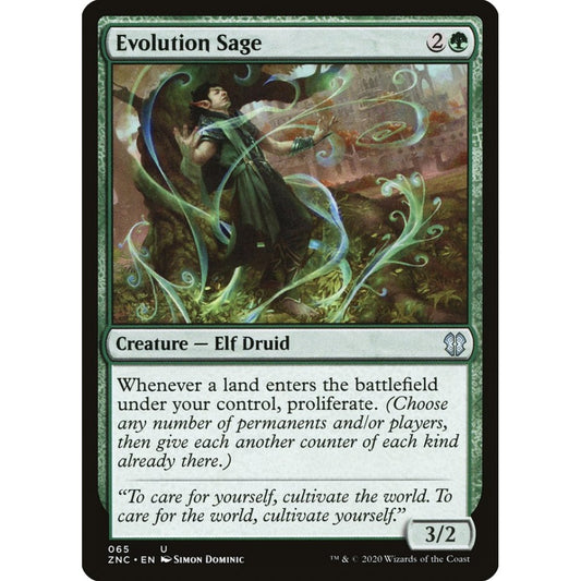 Evolution Sage uncommon 65 Magic the Gathering Zendikar Rising Commander