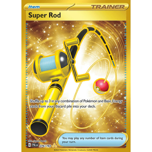 Super Rod Secret Rare 276/193 Pokemon Card Game Paldea Evolved