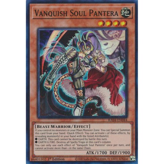 Vanquish Soul Pantera RA04-EN044 Super Super Rare Yu-Gi-Oh Quarter Century Stampede in Art