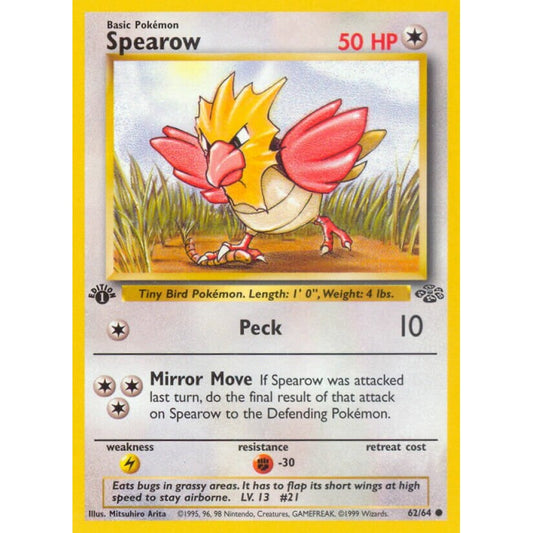 Spearow Common 62/64 Pokemon Card Game Jungle