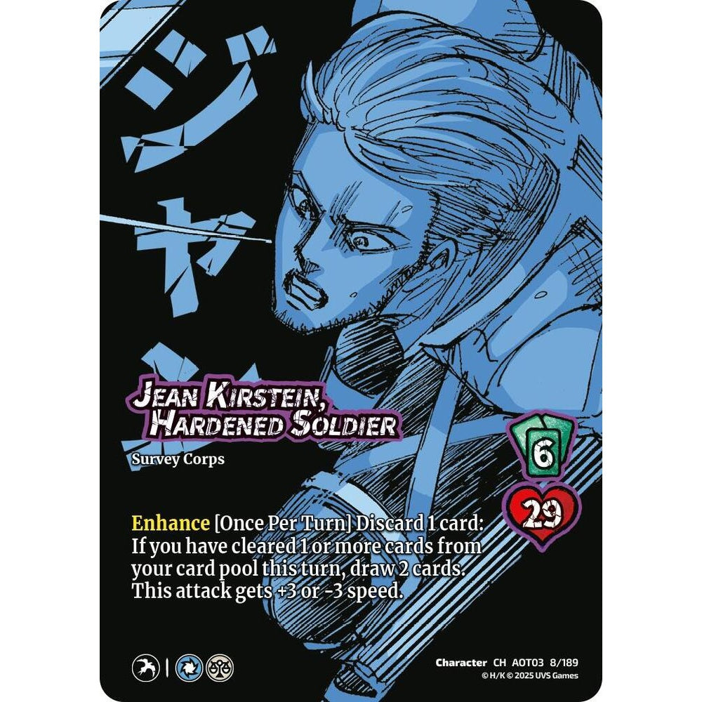 Jean Kirstein, Hardened Soldier (Foil) 8/189 AOT03 Universus Attack on Titan: Apocalypse Character CH-Foil