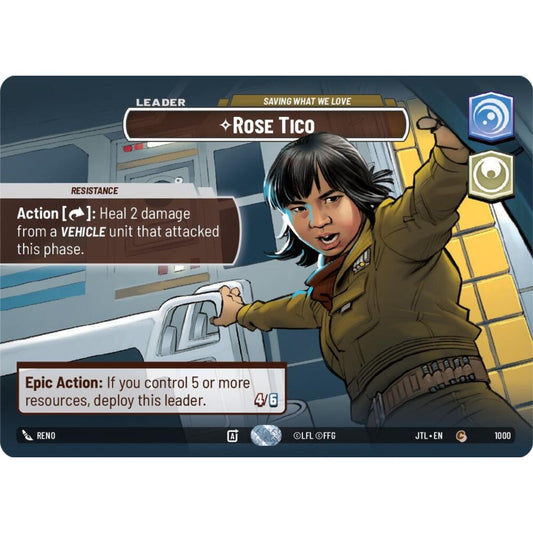 Rose Tico, C, JTL 1000) Showcase, Star Wars Unlimited