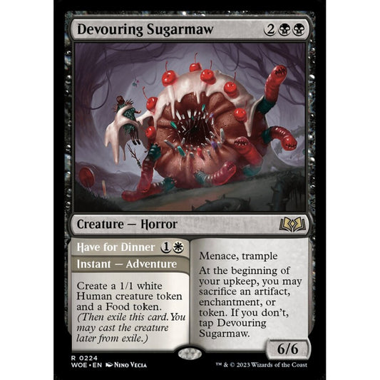 Devouring Sugarmaw // Have for Dinner, rare, 224, Magic the Gathering, Wilds of Eldraine