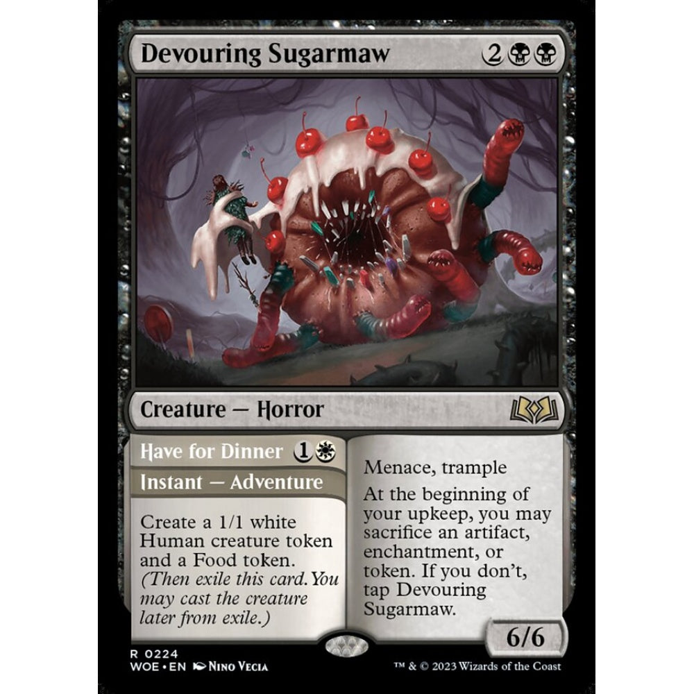 Devouring Sugarmaw // Have for Dinner, rare, 224, Magic the Gathering, Wilds of Eldraine