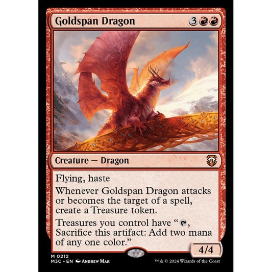 Goldspan Dragon, 212, mythic, Magic: The Gathering, Modern Horizons 3