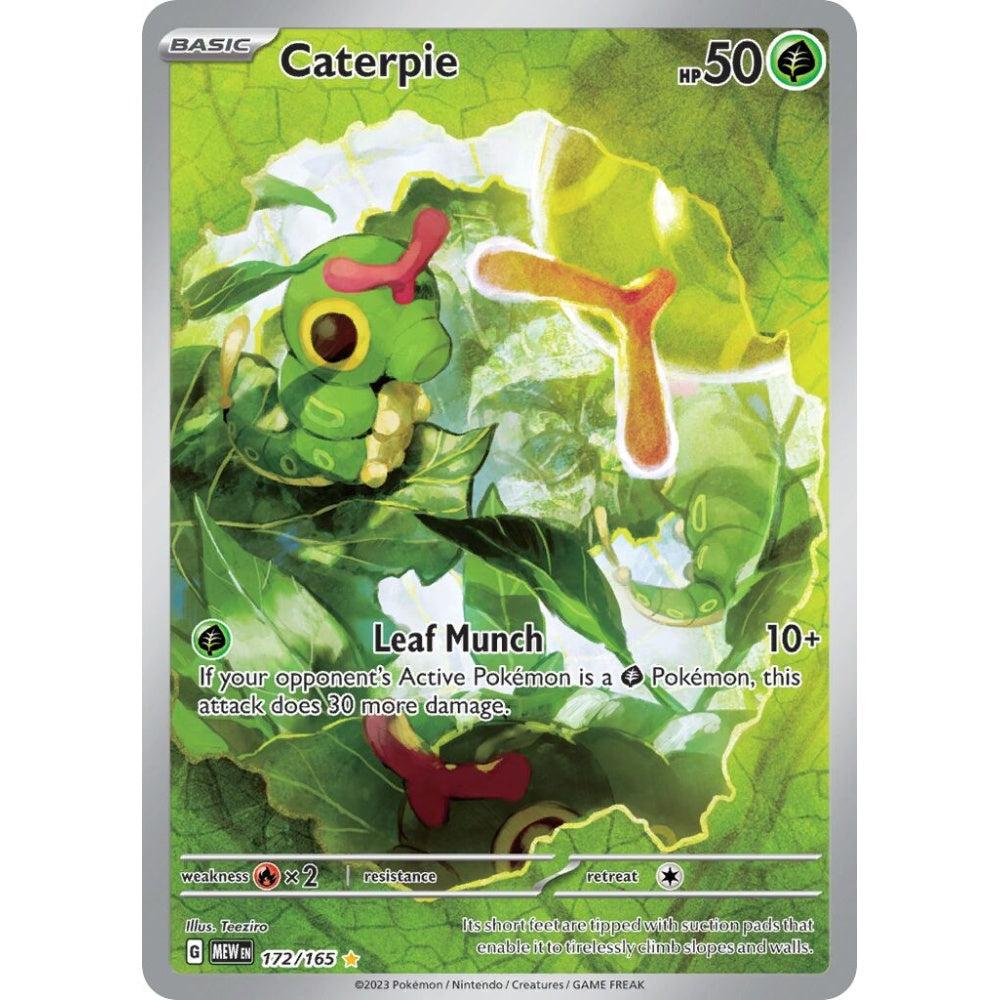 Caterpie Illustration Rare 172/165 Pokemon Card Game Pokémon 151