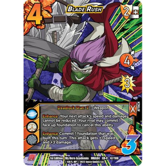 Blade Rush, 047/108, XR-C, UniVersus, MHA04 League of Villains