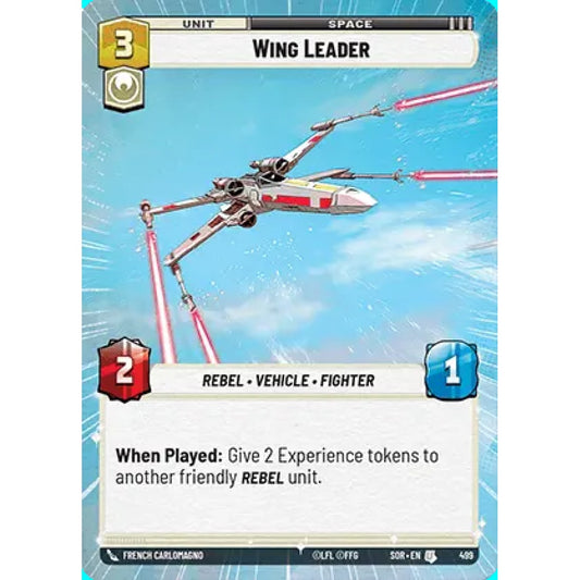 Wing Leader, 499, U, Star Wars Unlimited, Sparks Of Rebellion