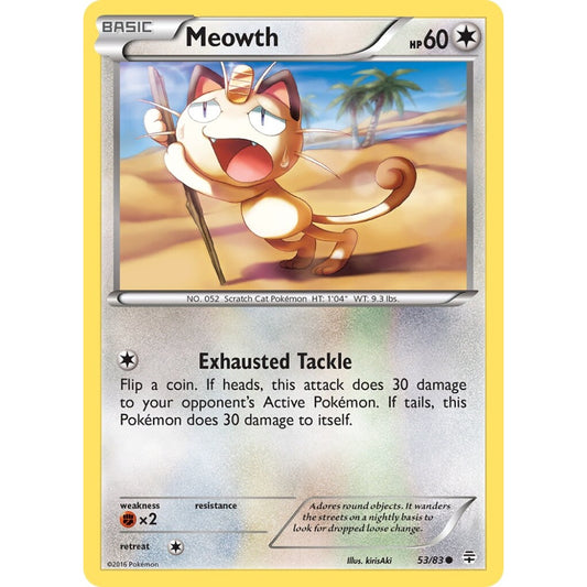 Meowth Common 53/83 Pokemon Card Game Generations