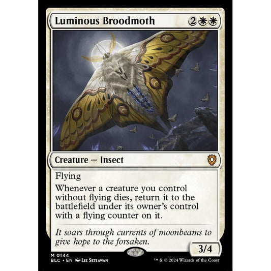 Luminous Broodmoth, 144, mythic, Magic: The Gathering, Bloomburrow
