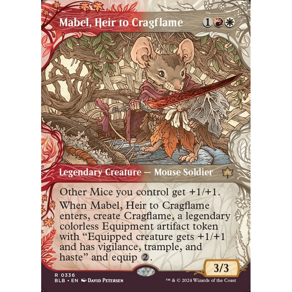 Mabel, Heir to Cragflame, 336, rare, Magic: The Gathering, Bloomburrow