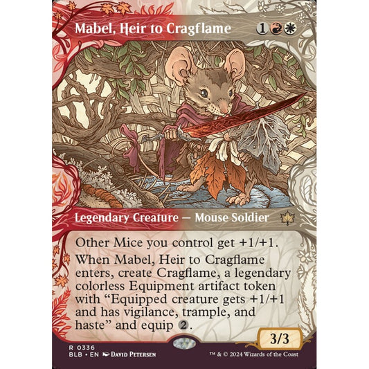 Mabel, Heir to Cragflame, 336, rare, Magic: The Gathering, Bloomburrow