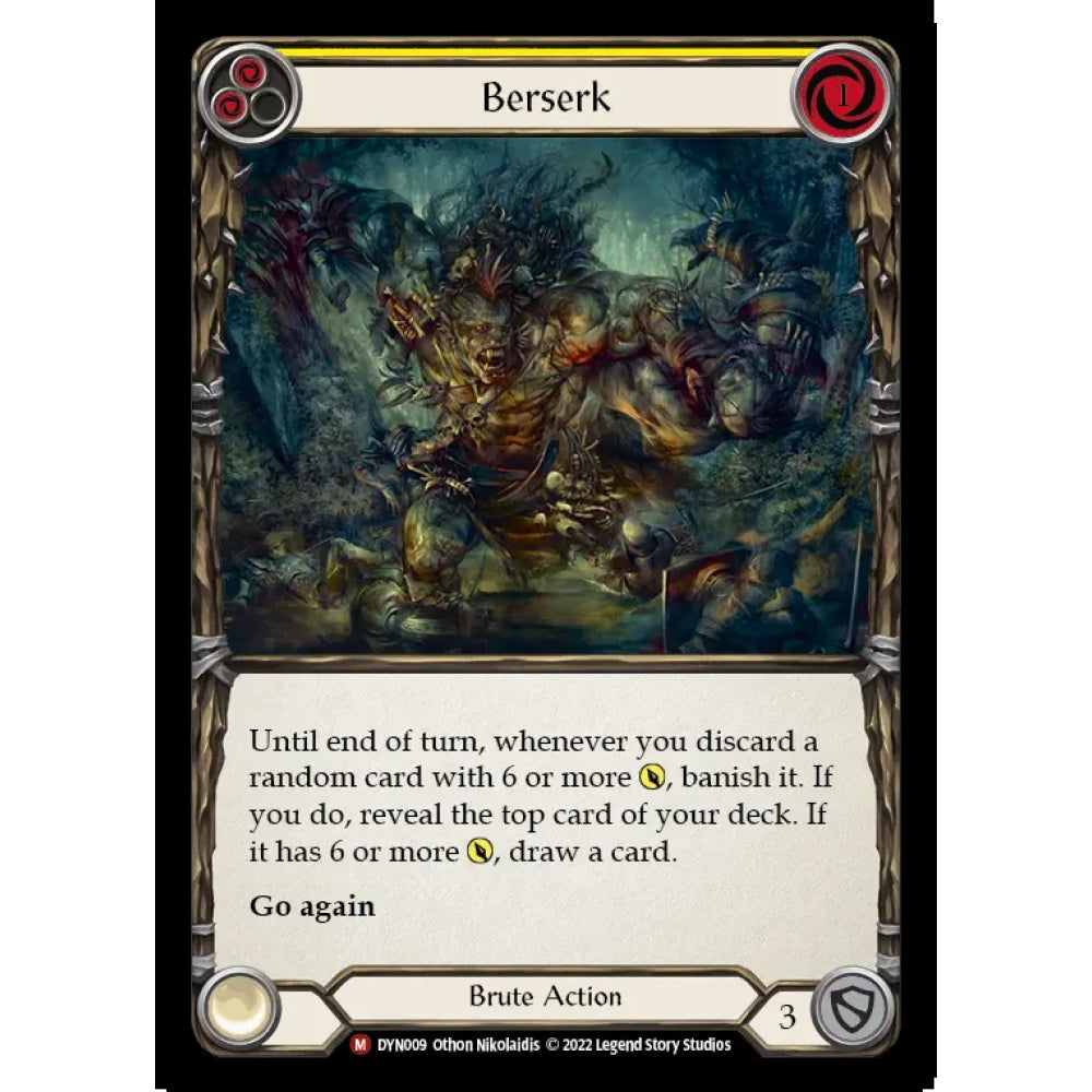 Berserk DYN009-RF Majestic Flesh & Blood Trading Card Game Dynasty in Rainbow Foil Art