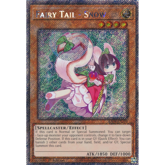 Fairy Tail - Snow RA04-EN269 Platinum Platinum Secret Rare Yu-Gi-Oh Quarter Century Stampede in Art