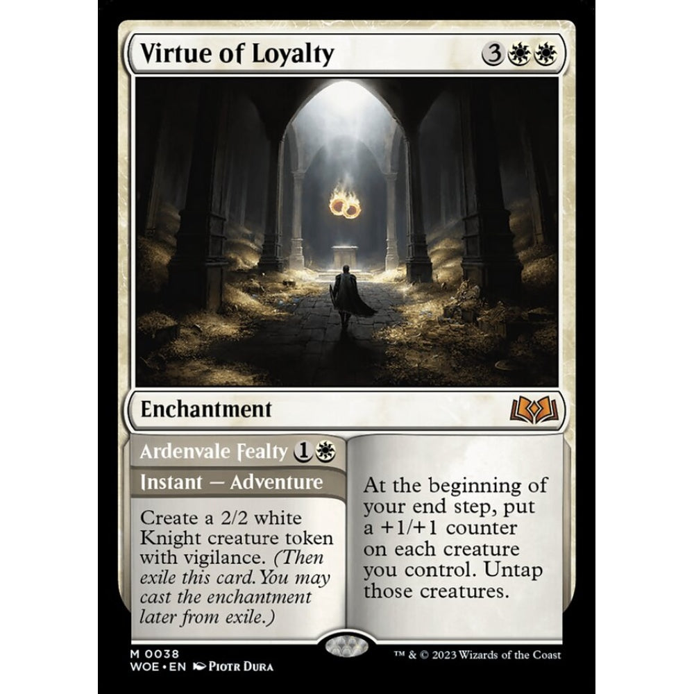Virtue of Loyalty // Ardenvale Fealty, mythic, 38, Magic the Gathering, Wilds of Eldraine