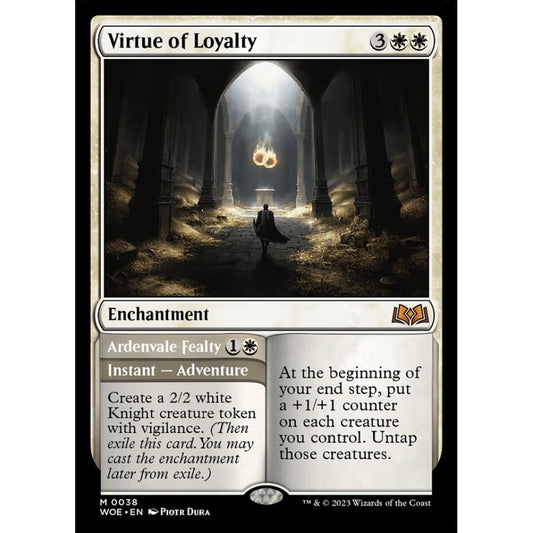 Virtue of Loyalty // Ardenvale Fealty, mythic, 38, Magic the Gathering, Wilds of Eldraine