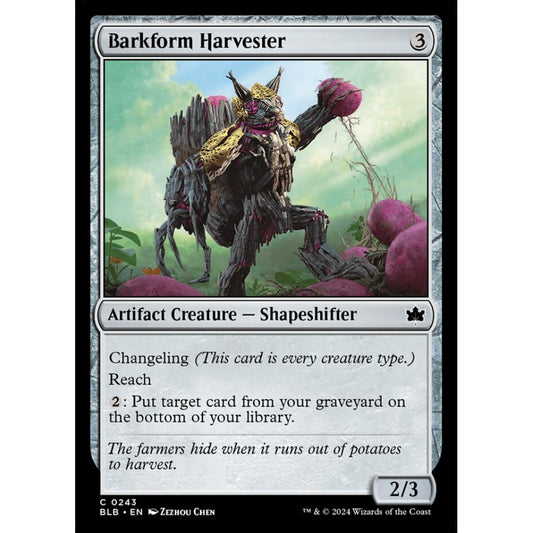 Barkform Harvester, 243, common, Magic: The Gathering, Bloomburrow
