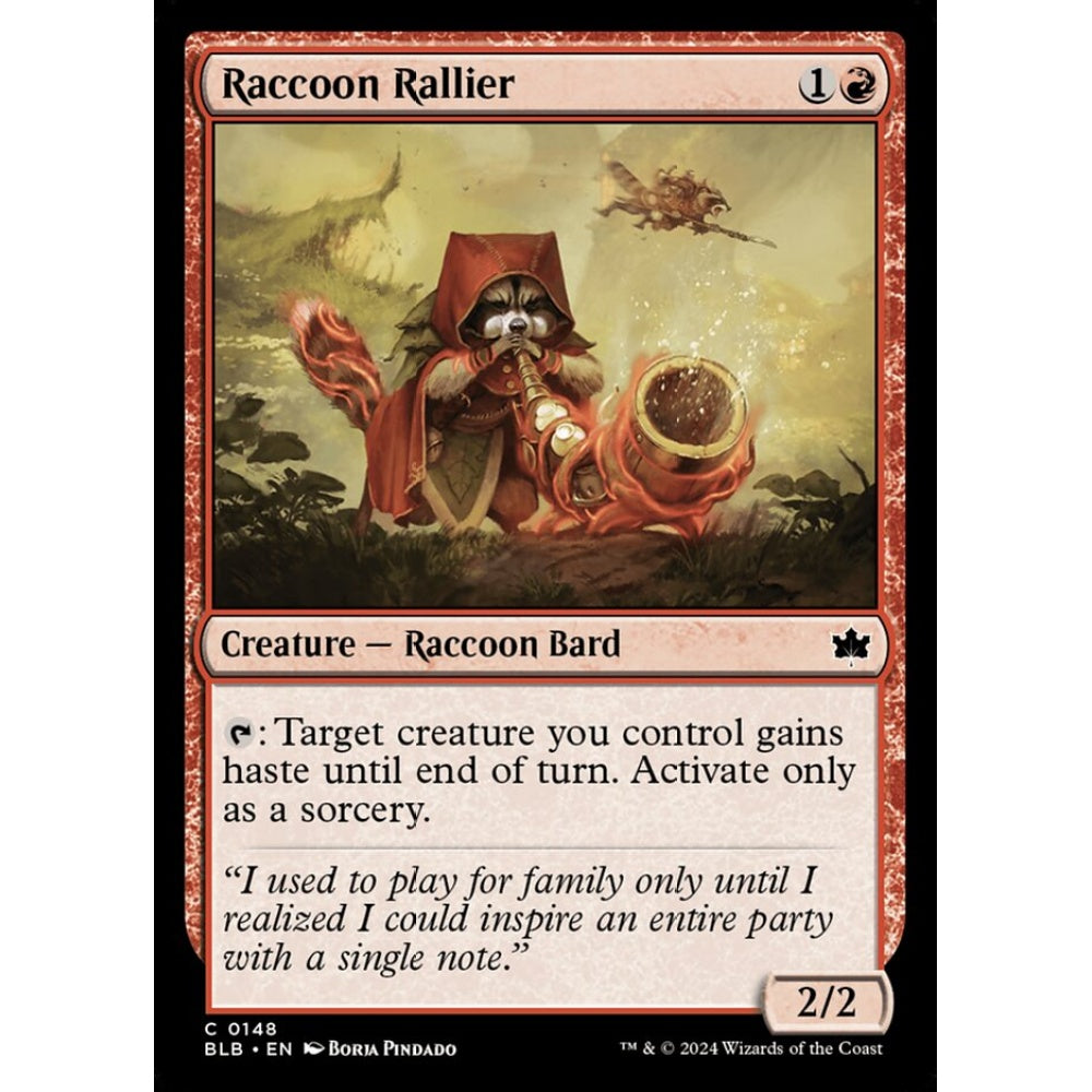 Raccoon Rallier, 148, common, Magic: The Gathering, Bloomburrow