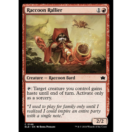 Raccoon Rallier, 148, common, Magic: The Gathering, Bloomburrow