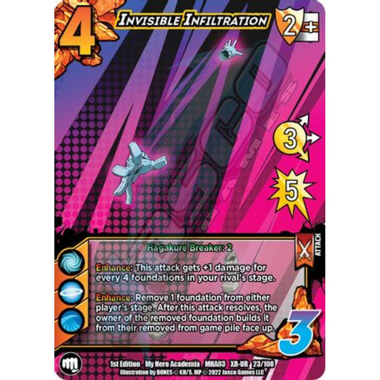 Invisible Infiltration, 23/108, XR-UR, UniVersus, MHA03 Heroes Clash