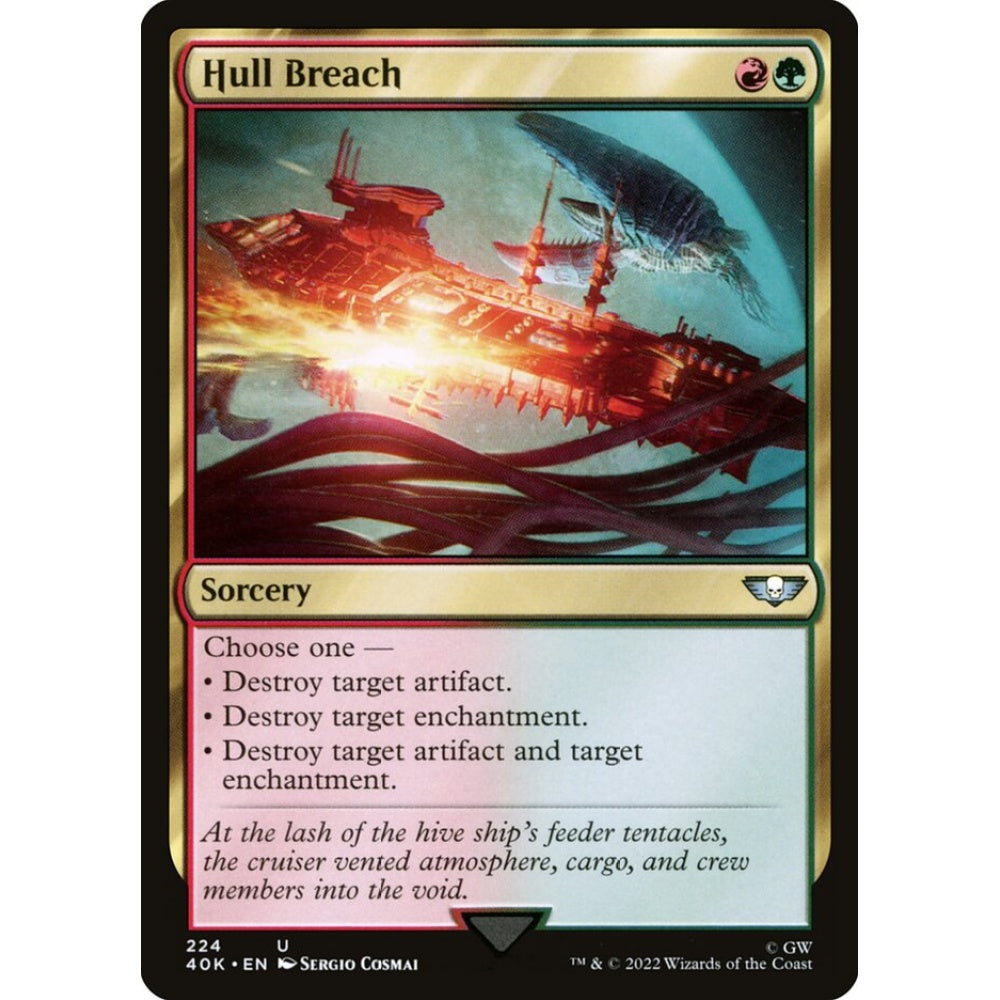 Hull Breach uncommon 224 Magic the Gathering Warhammer 40,000 Commander