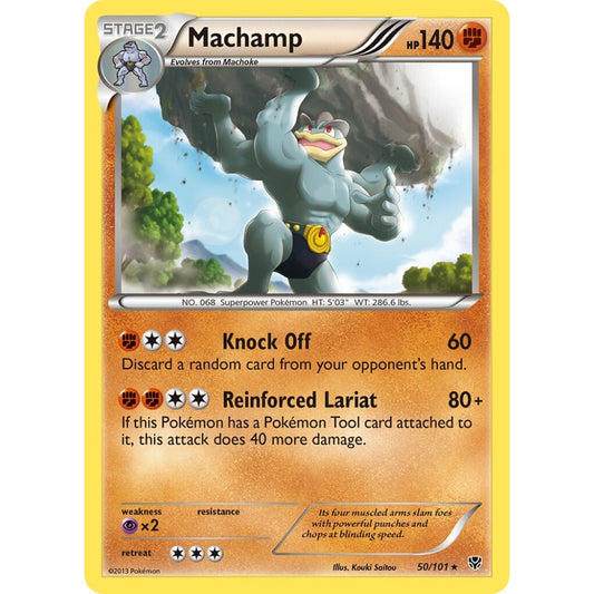 Machamp Rare 50/101 Pokemon Card Game Plasma Blast