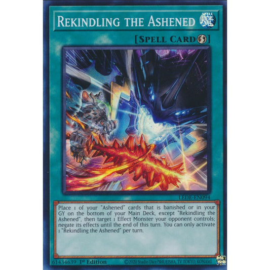 Rekindling the Ashened, LEDE-EN094, Super Rare, Yu-Gi-Oh!, Legacy of Destruction
