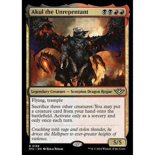 Akul the Unrepentant, 189, rare, Magic: The Gathering, Outlaws of Thunder Junction