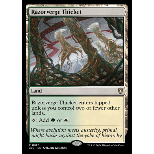 Razorverge Thicket, 325, rare, Magic: The Gathering, Bloomburrow