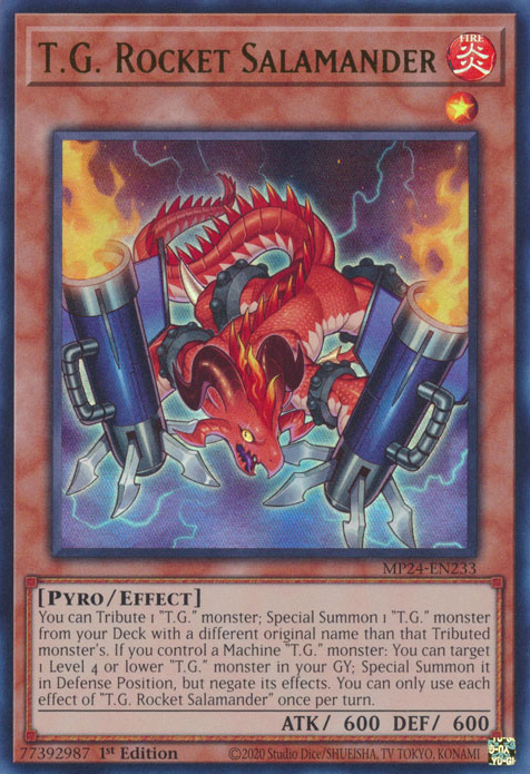 T.G. Rocket Salamander AGOV-EN003 QCR Quarter Century Secret Rare Yu-Gi-Oh Age of Overlord in Art
