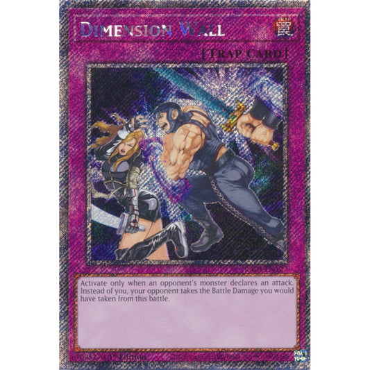 Dimension Wall RA04-EN127 Platinum Platinum Secret Rare Yu-Gi-Oh Quarter Century Stampede in Art