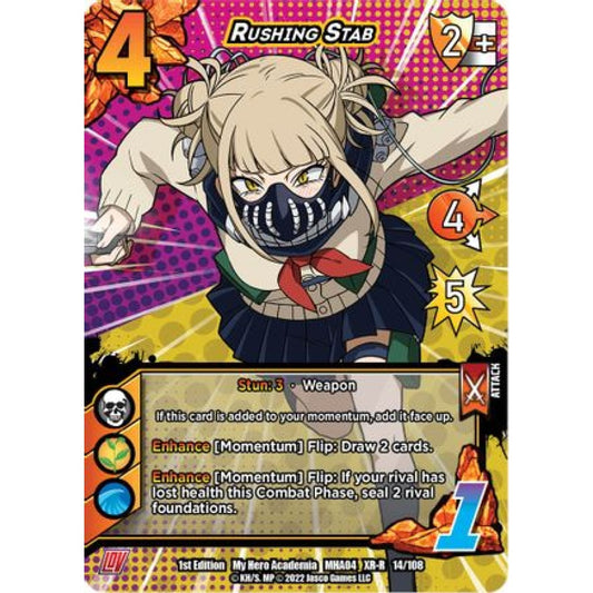 Rushing Stab, 014/108, XR-R, UniVersus, MHA04 League of Villains