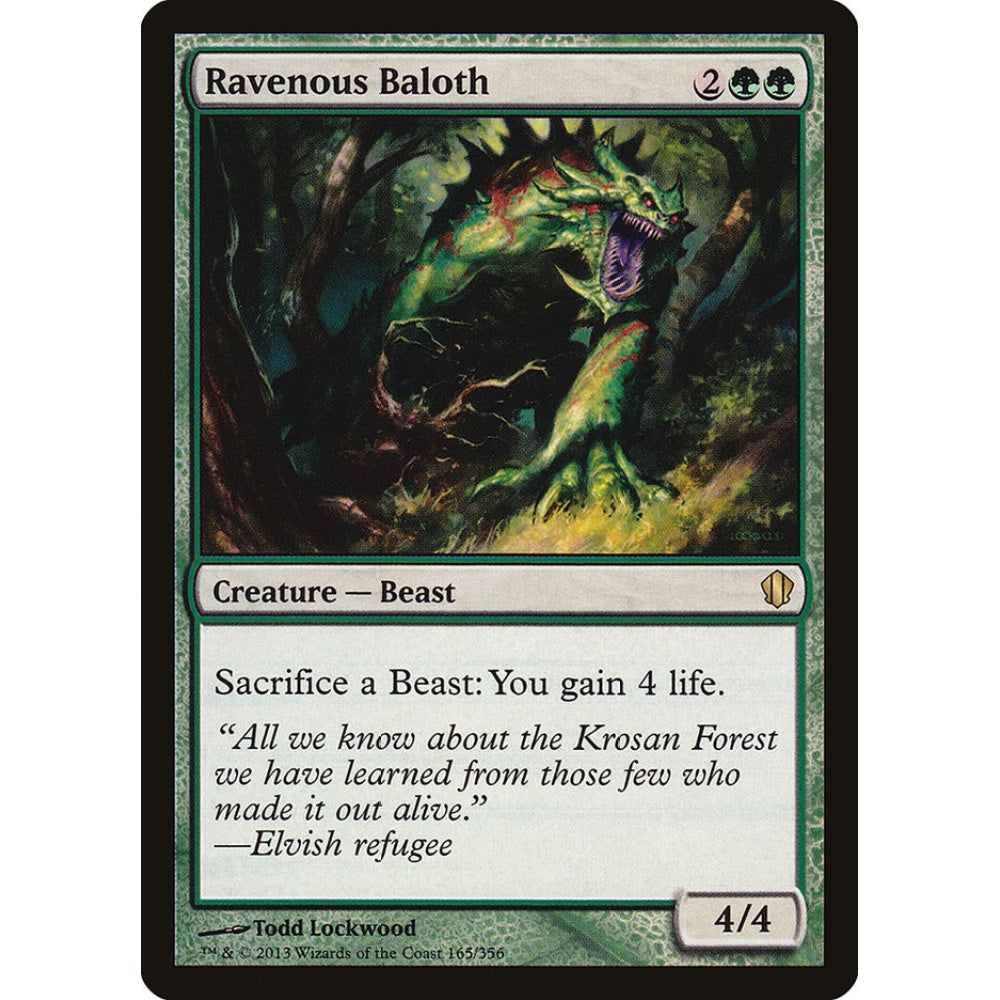 Ravenous Baloth rare 165 Magic the Gathering Commander 2013